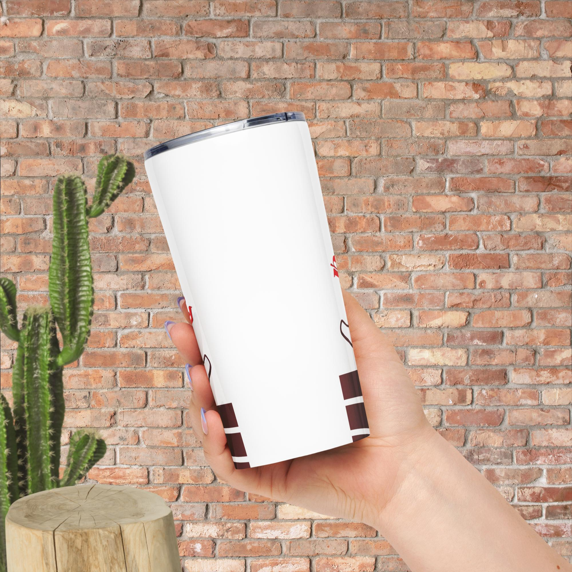 Tapered stainless steel tumbler