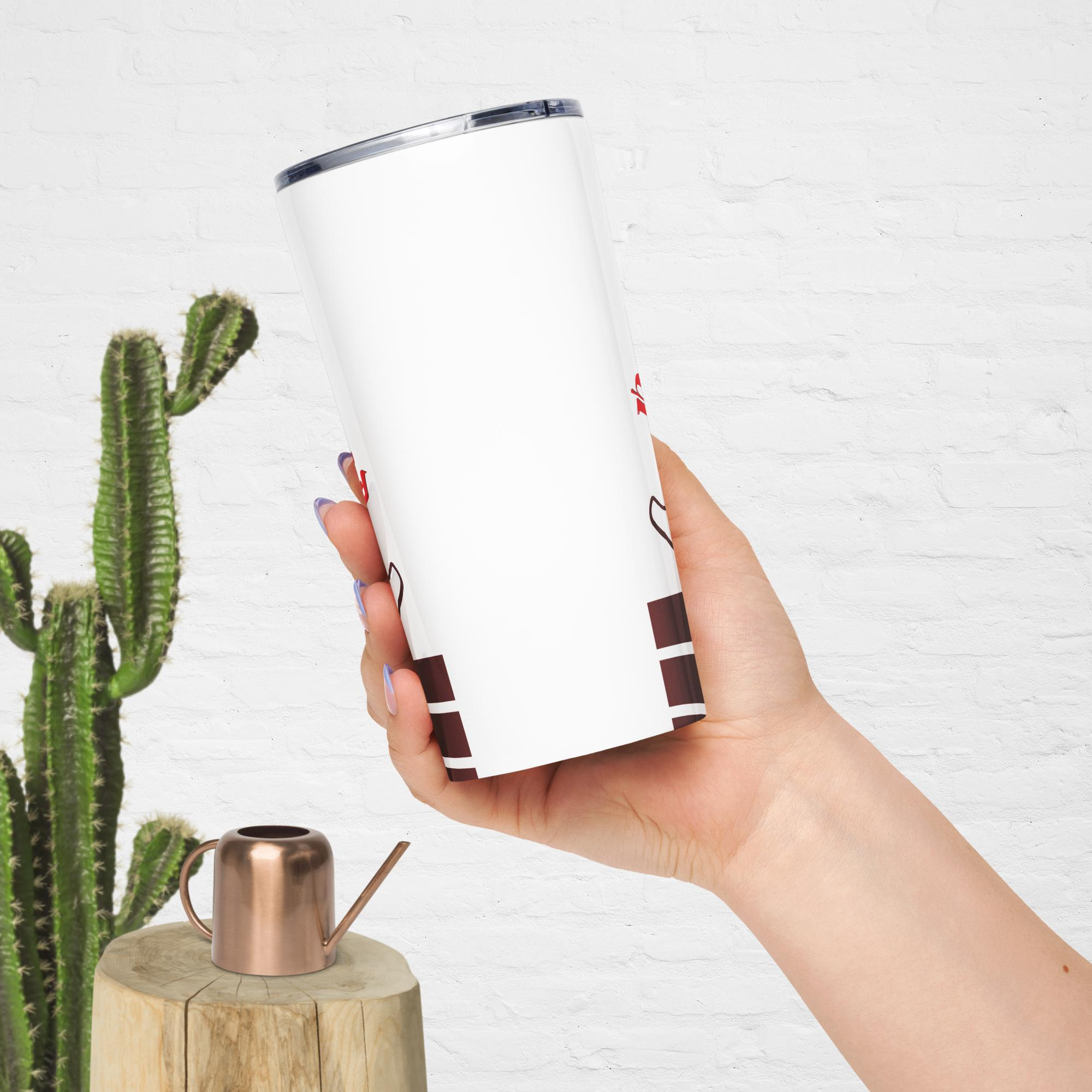 Tapered stainless steel tumbler
